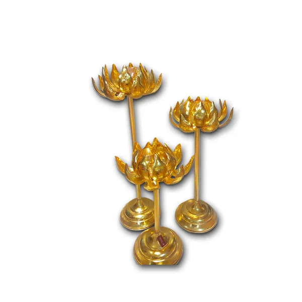 Golden_Pedistal_Sunflower_Candle_Holder_Set_of_3_pc_(18",_24",_36")