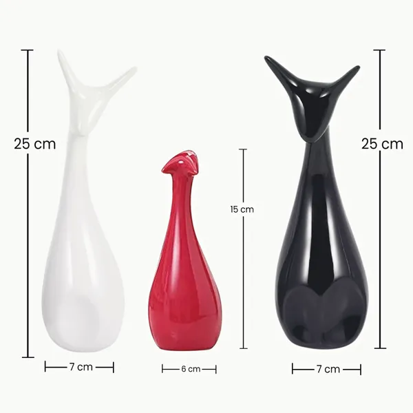 Deer_Family_Showpiece_|_Black,_White_&_Red_|_Pack_of_3