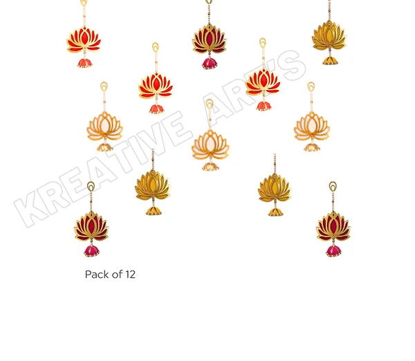 Decorative_Wall_Hanging_Lotus_with_Jhumka_Pooja_wall_decor_Set_of_12_pcs(Multi_Color)
