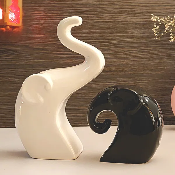 Black_And_White_Black_&_White_Ceramic_Elephant_Couple_Set_of_2_pcs_by