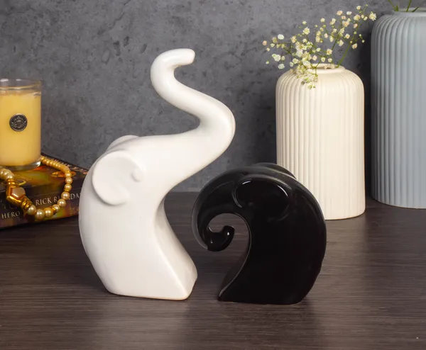 Black_And_White_Black_&_White_Ceramic_Elephant_Couple_Set_of_2_pcs_by
