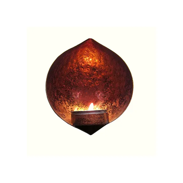 Rustic_Copper_Leafing_Drop_Shape_Wall_Candle_Holders_-_Copper_Leafing-(Pack_of_2_Pcs)