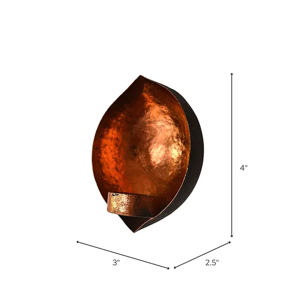 Rustic_Copper_Leafing_Drop_Shape_Wall_Candle_Holders_-_Copper_Leafing-(Pack_of_2_Pcs)