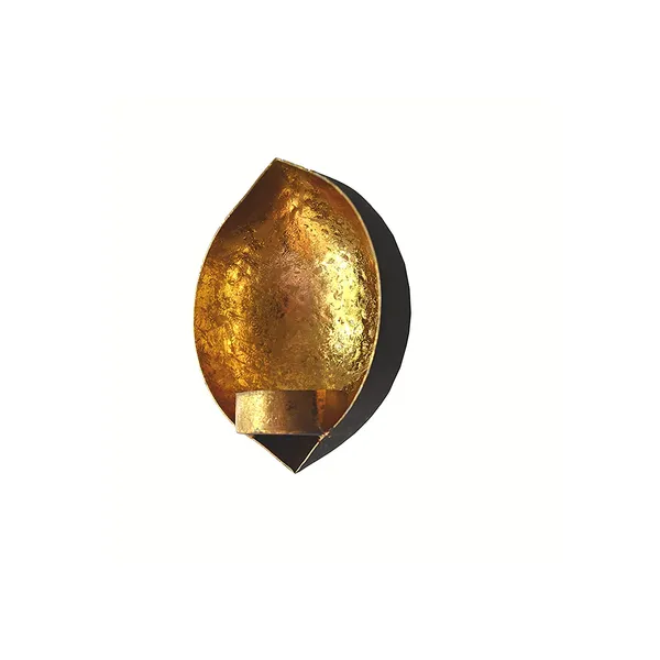 Rustic_Gold_Leafing_Drop_Shape_Wall_Candle_Holders_Gold_Leafing-(Pack_of_2_Pcs)