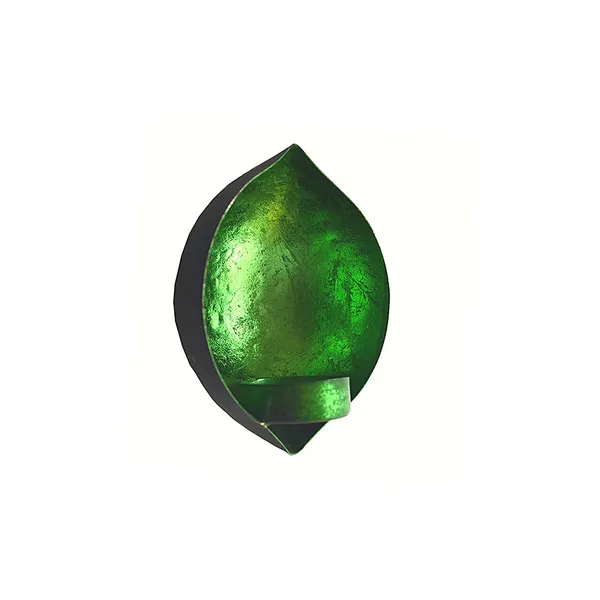 Rustic_Green_Leafing_Drop_Shape_Wall_Candle_Holders_Green_Leafing-(Pack_of_2_Pcs)