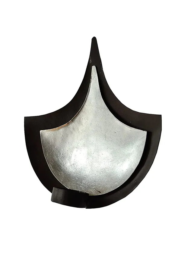 Silver_Leafing_Diya_Shape_Wall_Candle_Holder_-_(Silver_Leafing-_Pack_of_1pc)