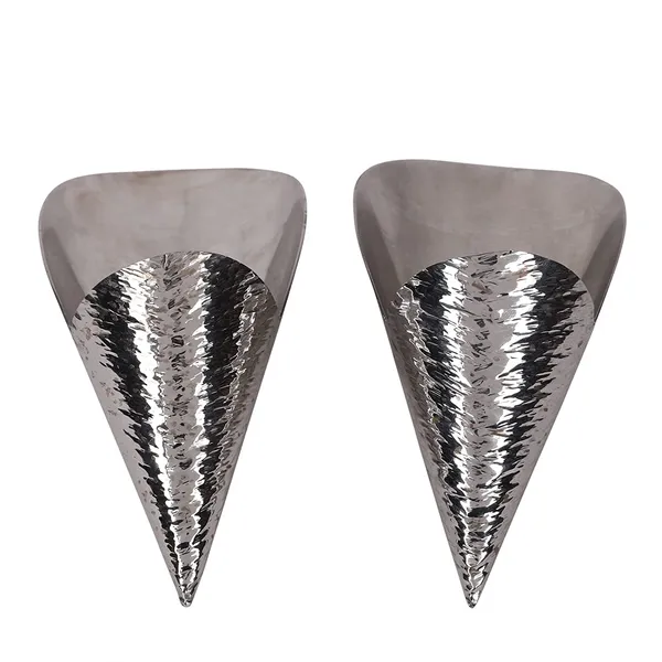 Silver_Snacks_Server_Cone_Shape_Designer_Nut_Server_in_Stainless_Steel_Set_of_2_Pcs,_Peanut_Server,_Diwali_Gift,_Danish_Modern,_Indian_Handicrafts_Designed_by