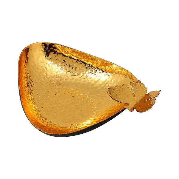 Hammered_Brass_Triangular_Shape_4"_Gold_Platting