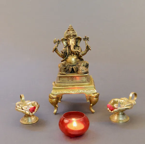 Antique_Brass_Brass_Ganesha_Statue_6"_Antique_Bronze,_Minimalist_Decor_By