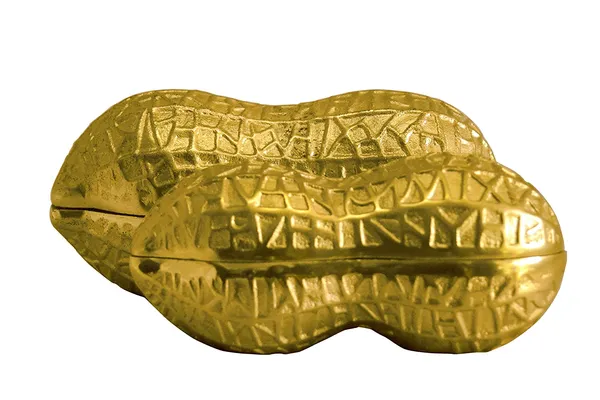 Gold_Peanut_Design_Snacks_Server_Set_of_2Pcs_in_Gold_Platting,_Housewarming_Gift,_Gift_for_Diwali_by