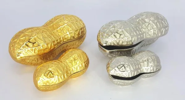 Silver_Peanut_Design_Snacks_Server_Set_of_2_Pcs_in_Silver_Platting,_Housewarming_Gift,_Gift_for_Diwali_by