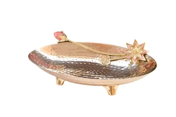 Steel_And_Brass_Snacks_Server_Boat_Shape_Snacks_Bowl_in_Steel_and_Brass,_Diwali_Gift,_Centerpiece_Decorative_Bowl,_House_Warming_by