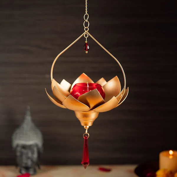 Gold_Gold_Lotus_Hanging_T-Light_Holder_with_Red_Votive,_Garden_Candle_Holder,_Perfect_for_Diwali_Gifts,_Garden_Decor_Hanging_T-Light_Holder_by