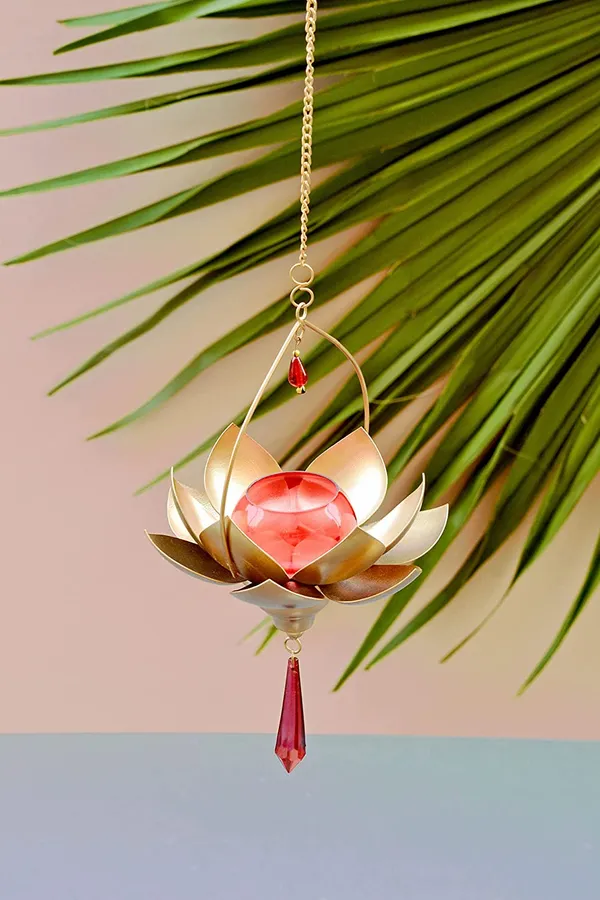 Gold_Gold_Lotus_Hanging_T-Light_Holder_with_Red_Votive,_Garden_Candle_Holder,_Perfect_for_Diwali_Gifts,_Garden_Decor_Hanging_T-Light_Holder_by