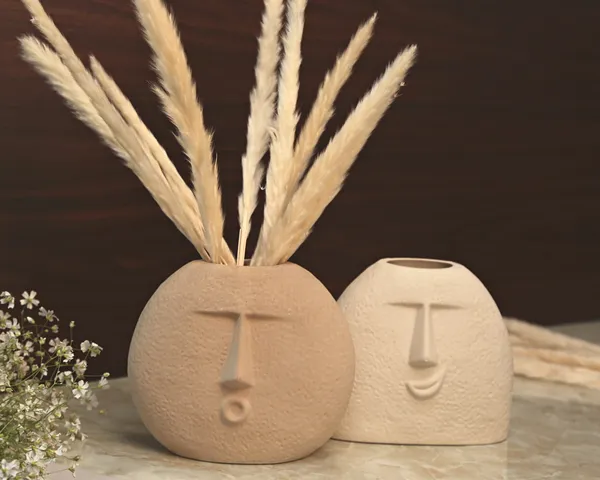Ceramic_Face_Flower_Vase_Set_of_2pcs,_The_Blowing_Kiss_Face_Vases_6_inches_Home_Decor_Items_for_Living_Room_(Beidge_White_Raw_Finish_Set_of_2pcs)