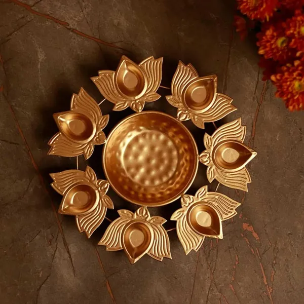 Lotus_Diya_Urli_Bowl_Gold_|_Pack_of_1_Pcs_-(Small_-11.5")