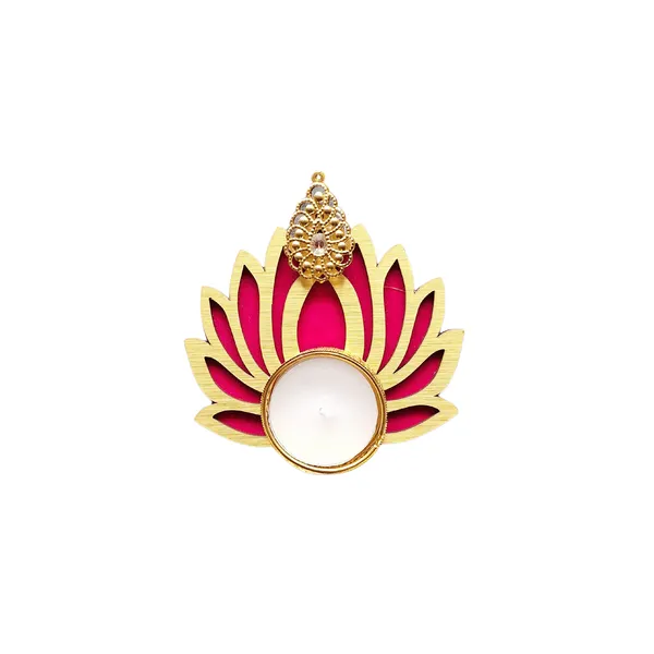 Lotus_Tealight_Holder-_Rangoli_and_Home_Decor,_Pack_of_4_pc_(Pink)