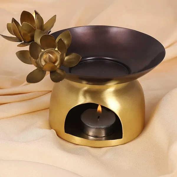 Golden_Aroma_Diffuser_for_Home_in_Brass_6"_with_Lotus_Flower_Decor_Gift_for_New_Home_Oil_Diffuser_for_Aromatherapy_Home_Decor_Item