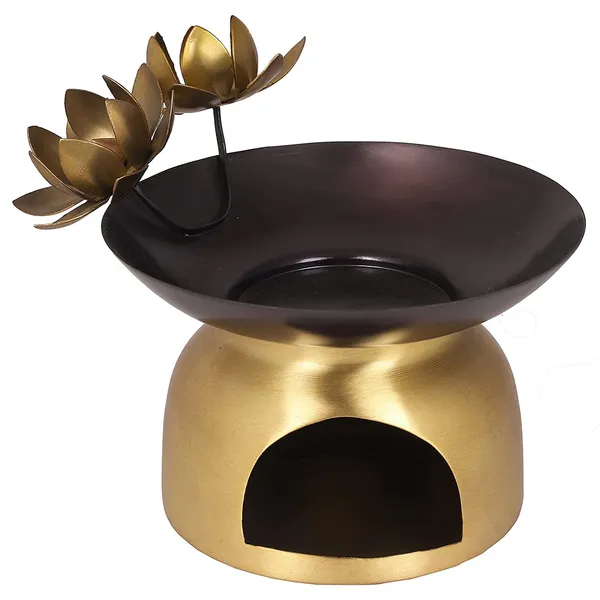 Golden_Aroma_Diffuser_for_Home_in_Brass_6"_with_Lotus_Flower_Decor_Gift_for_New_Home_Oil_Diffuser_for_Aromatherapy_Home_Decor_Item
