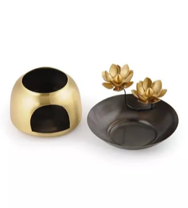 Golden_Aroma_Diffuser_for_Home_in_Brass_6"_with_Lotus_Flower_Decor_Gift_for_New_Home_Oil_Diffuser_for_Aromatherapy_Home_Decor_Item