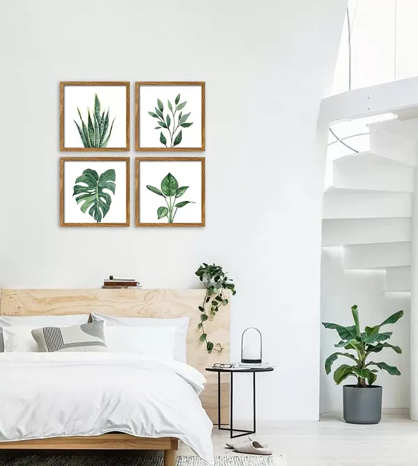 Picture_Frame_For_Home_Decoration_4_pc_Set_8_x_8_Inch_-_Wooden_Texture