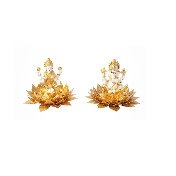 Laxmi_Ganesha_Idols_White_And_Gold_For_Living_Room,_Pooja_Mandir,_Gifting_Idols