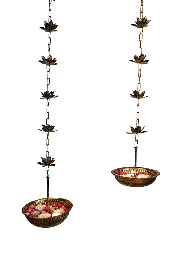 Bronze_Antique_Hanging_Urli_Set_of_2_Pcs_Antique_Finish,_Anjali_Diya,_Indian_Handicraft_Gift,_Home_Decor,_Mandir_Deocration_Item_by_,Mild_Steel