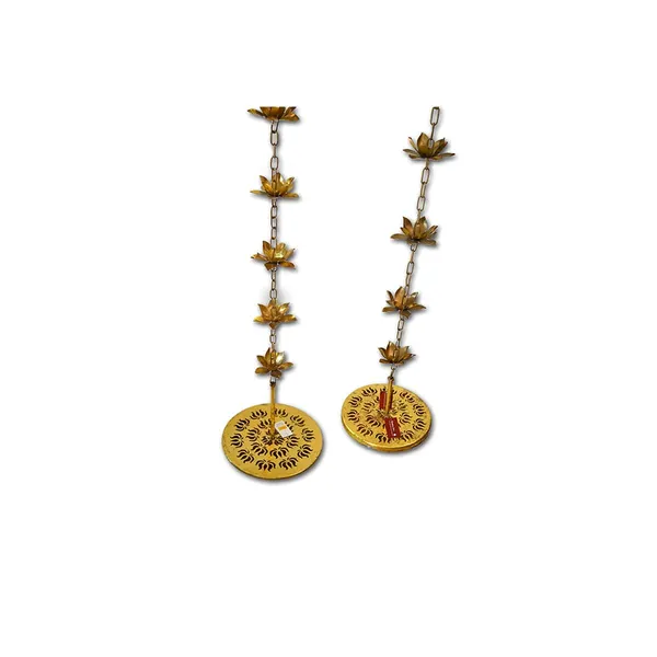 Gold_Brass_Gold_Finish_Hanging_Lotus_Urli_36_&_48_Inch,_Anjali_Diya,_Indian_Handicraft,_Home_Decor,_Mandir_Item_Set_of_2_Pcs
