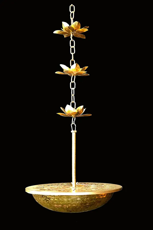 Gold_Brass_Gold_Finish_Hanging_Lotus_Urli_36_&_48_Inch,_Anjali_Diya,_Indian_Handicraft,_Home_Decor,_Mandir_Item_Set_of_2_Pcs