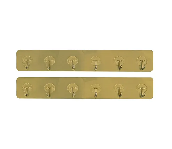Gold_Adhesive_Hooks_For_Wall_Heavy_Duty_Reusable_Waterproof_6_-_Gold_1Pc_Holds_10Kg_/_22Lbs_By