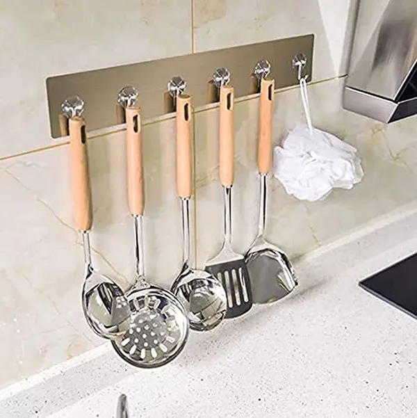 Gold_Adhesive_Hooks_For_Wall_Heavy_Duty_Reusable_Waterproof_6_-_Gold_1Pc_Holds_10Kg_/_22Lbs_By