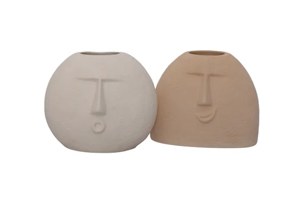 Ceramic_Blowing_Kiss_Face_Flower_Vase_Set_of_2pcs_(White-Beidge_)