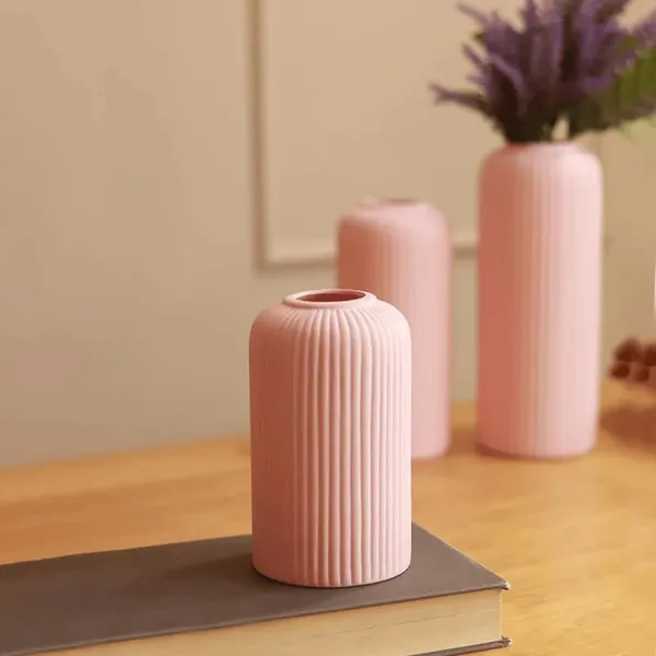 Modern_Ceramic_Flower_Vase_Setof_3_pcs_(Pink_Matt)