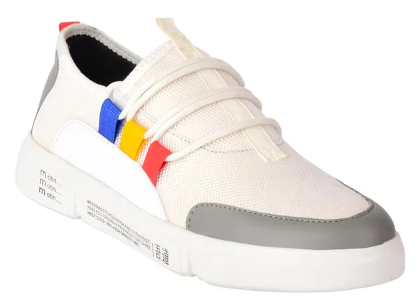 White_Mesh_Lace-Ups_Casuals_For_Men