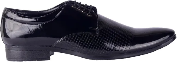 Black_Synthetic_Leather_Lace-Ups_Walking_Shoes_For_Men