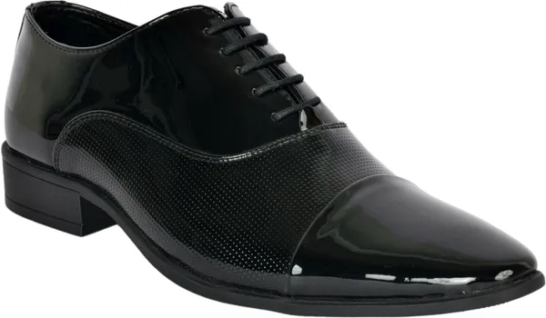 Black_Synthetic_Leather_Lace-Ups_Boots_For_Men