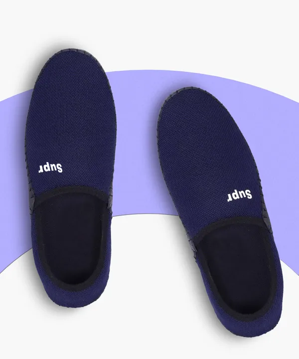 Black_&_White_Mesh_Slip-On_Loafers_For_Men