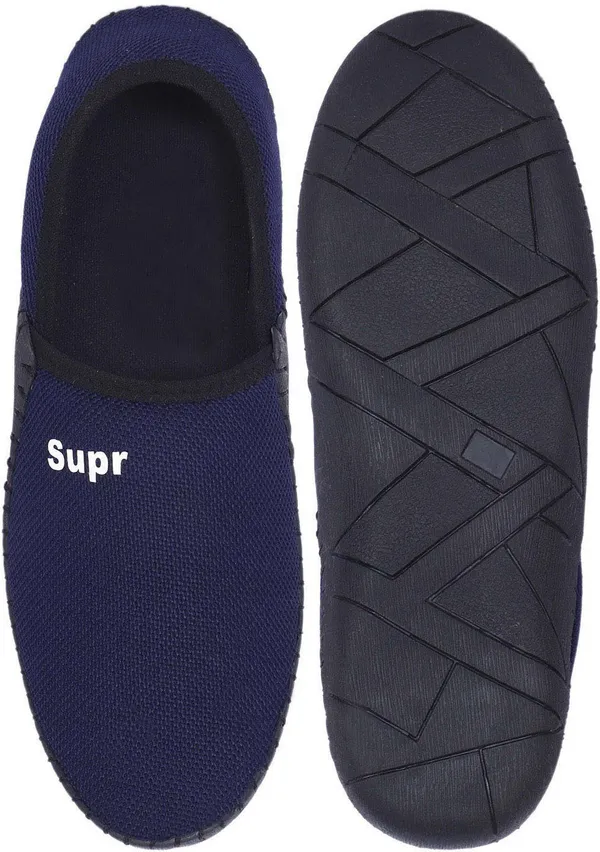 Black_&_White_Mesh_Slip-On_Loafers_For_Men