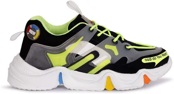Green_Mesh_Lace-Ups_Sneakers_For_Men