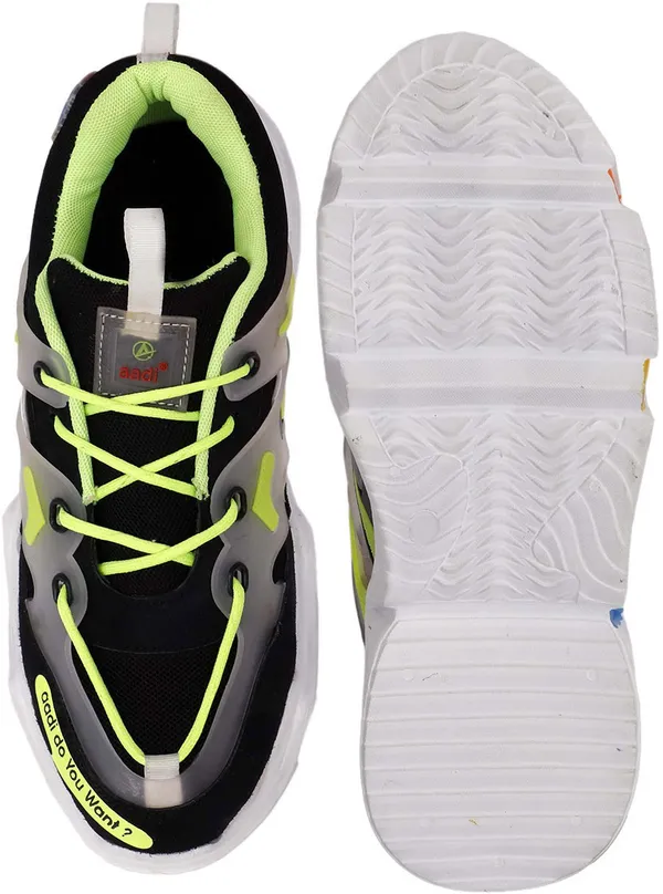 Green_Mesh_Lace-Ups_Sneakers_For_Men