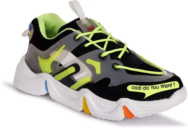 Green_Mesh_Lace-Ups_Sneakers_For_Men