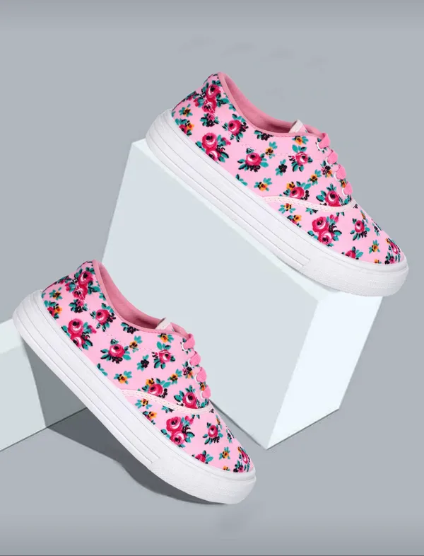 Pink_Mesh_Lace-Ups_Sneakers_For_Women