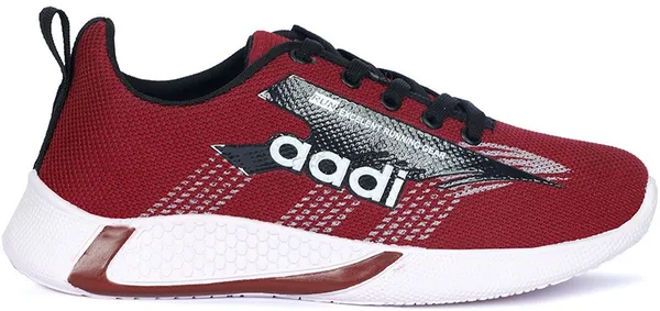 White_&_Black_Mesh_Lace-Ups_Running_Shoes_For_Men