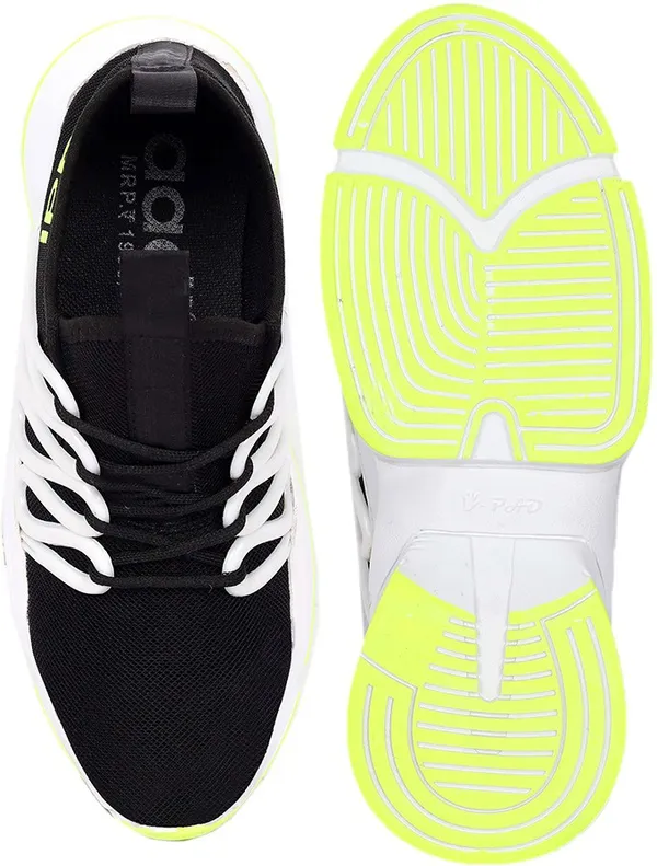 Black_&_Green_Mesh_Lace-Ups_Casuals_For_Men