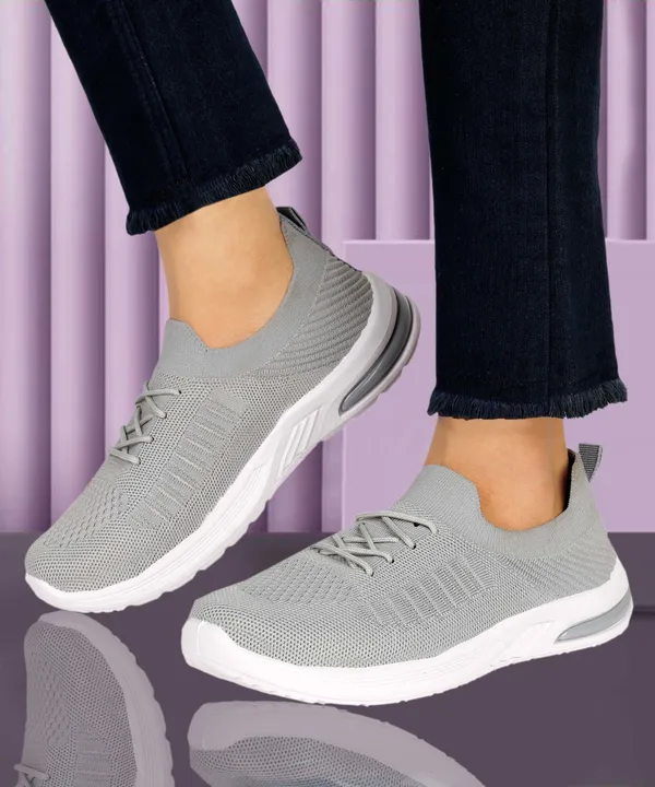 Grey_Mesh_Lace-Ups_Walking_Shoes_For_Women