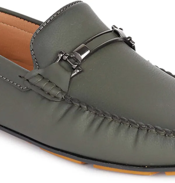 Olive_Synthetic_Leather_Slip-On_Loafers_For_Men