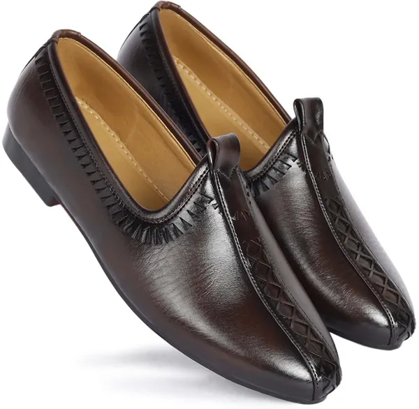 Brown_Synthetic_Leather_Slip-On_Mojaris_For_Men