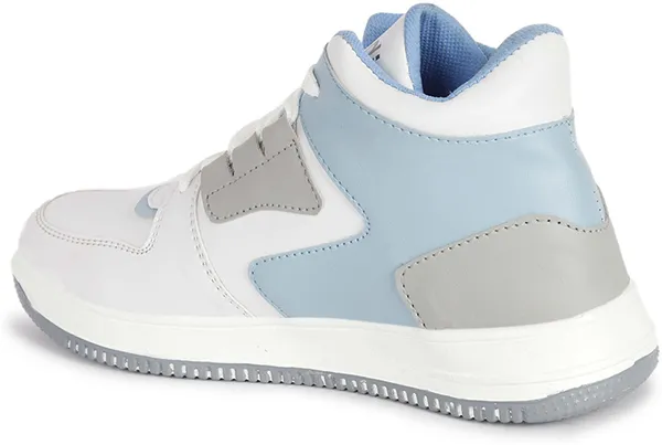 White_&_Natural_Synthetic_Leather_Lace-Ups_Sneakers_For_Men