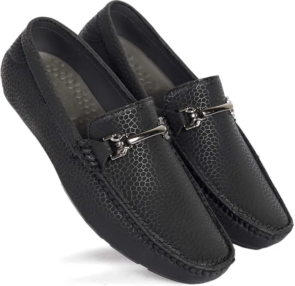 Natural_&_Black_Synthetic_Leather_Slip-On_Loafers_For_Men