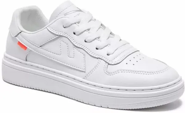 White_Synthetic_Leather__Sneakers_For_Men